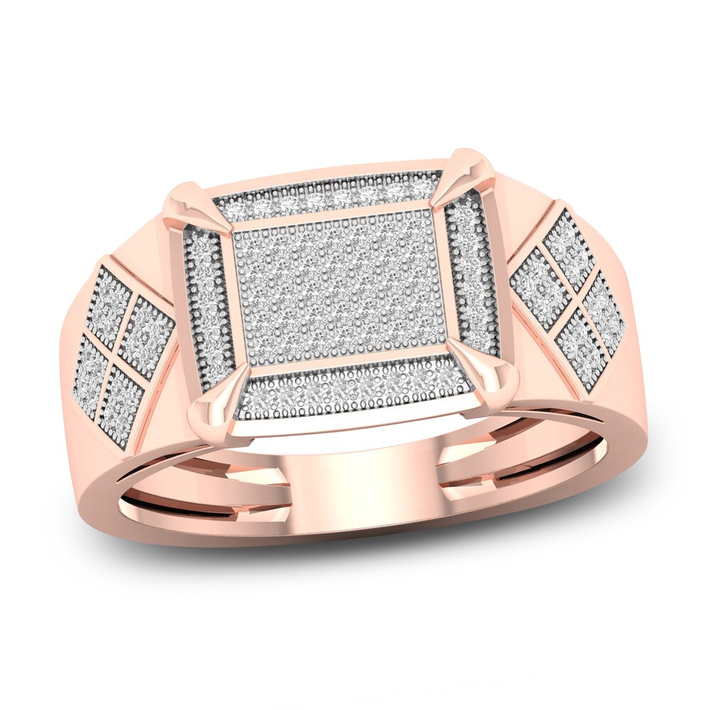 Men's Diamond Ring 1/4 ct tw Round 10K Rose Gold DmuI3dM3 Men's Diamond Ring 1/4 ct tw Round 10K Rose Gold DmuI3dM3