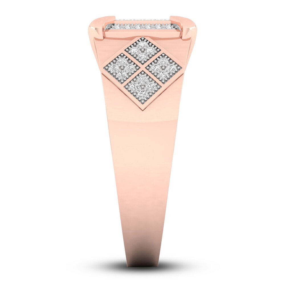 Men\'s Diamond Ring 1/4 ct tw Round 10K Rose Gold DmuI3dM3 Men\'s Diamond Ring 1/4 ct tw Round 10K Rose Gold DmuI3dM3