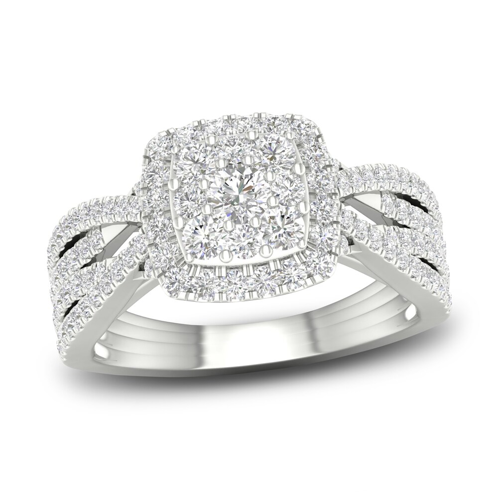 Diamond Ring 1 ct tw Round 14K White Gold Dn1GFif4 Diamond Ring 1 ct tw Round 14K White Gold Dn1GFif4