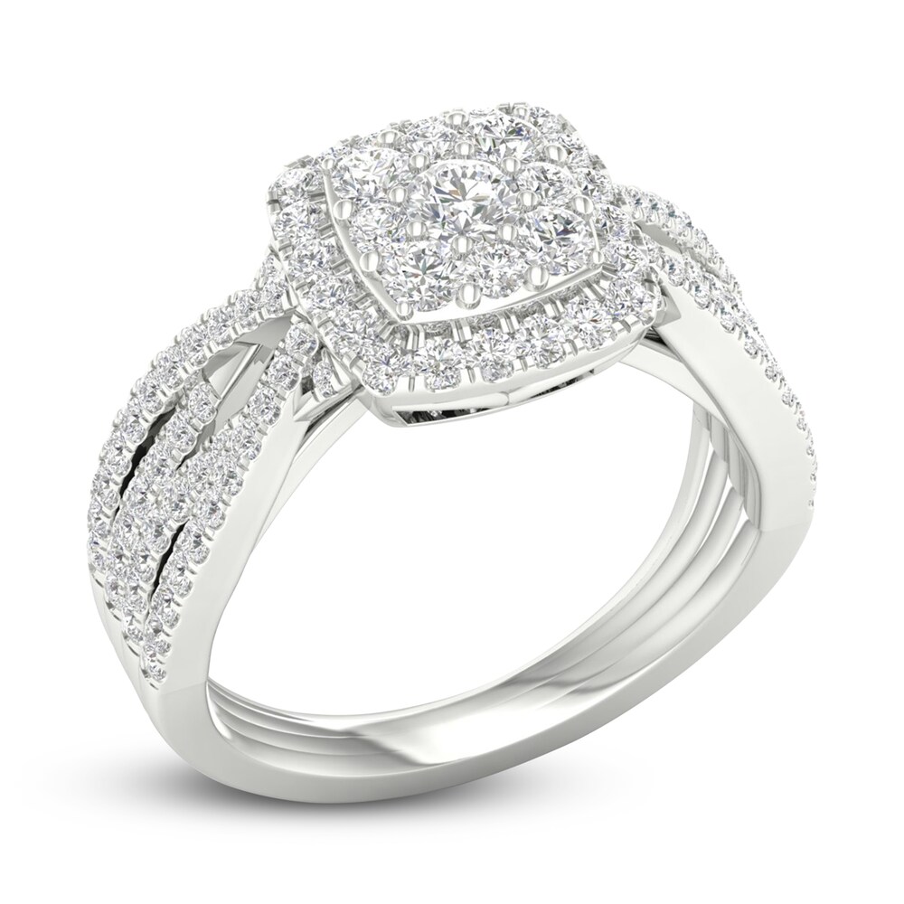 Diamond Ring 1 ct tw Round 14K White Gold Dn1GFif4 Diamond Ring 1 ct tw Round 14K White Gold Dn1GFif4