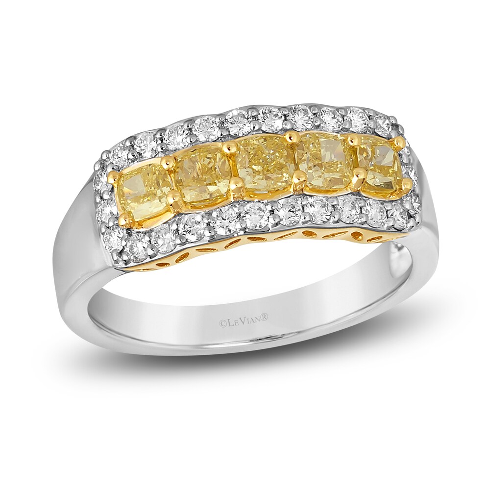 Le Vian Sunny Yellow Diamond Ring 1-1/5 ct tw Round 14K Two-Tone Gold Dv34VvGz Le Vian Sunny Yellow Diamond Ring 1-1/5 ct tw Round 14K Two-Tone Gold Dv34VvGz