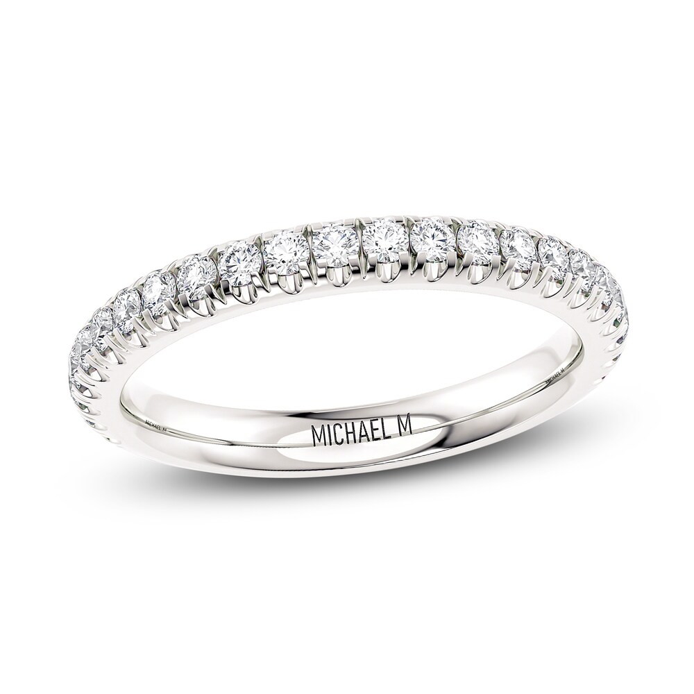 Michael M Diamond Wedding Band 1/2 ct tw Round 18K White Gold DzOC89cj Michael M Diamond Wedding Band 1/2 ct tw Round 18K White Gold DzOC89cj