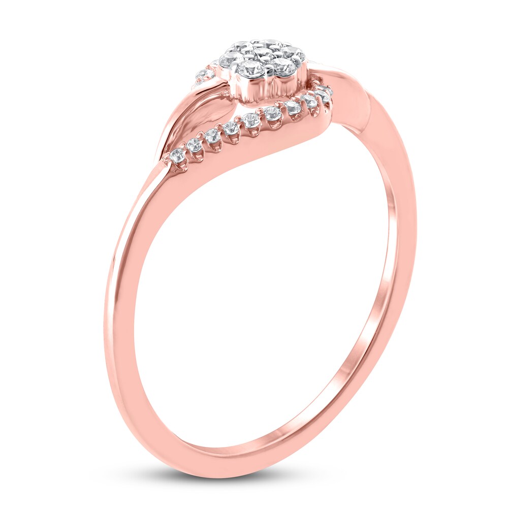 Diamond Ring 1/8 ct tw Round 10K Rose Gold E7i89VgC Diamond Ring 1/8 ct tw Round 10K Rose Gold E7i89VgC