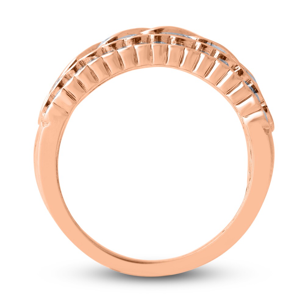 Diamond Wave Anniversary Band 2 ct tw Round 14K Rose Gold EB0akFJN Diamond Wave Anniversary Band 2 ct tw Round 14K Rose Gold EB0akFJN