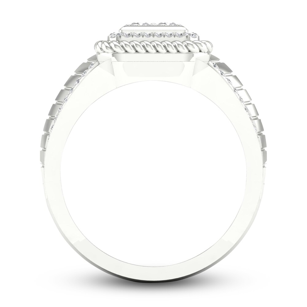 Men\'s Diamond Ring 5/8 ct tw Princess/Round 10K White Gold EKlEd9VU Men\'s Diamond Ring 5/8 ct tw Princess/Round 10K White Gold EKlEd9VU