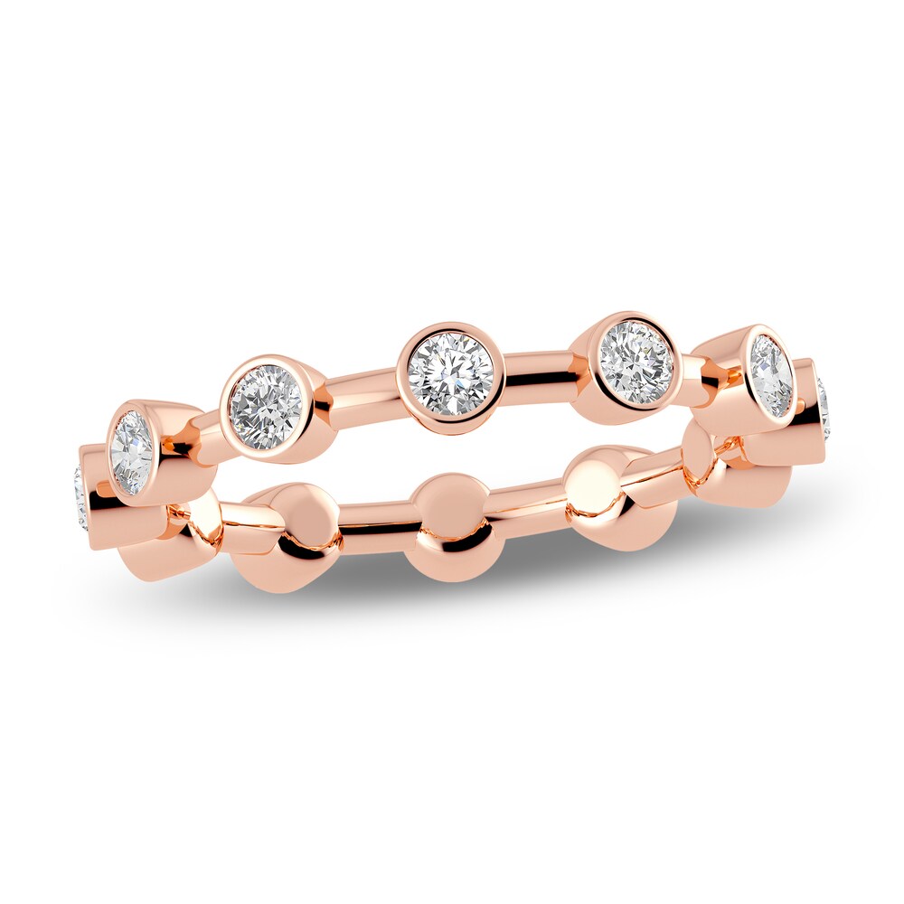 Juliette Maison Natural White Sapphire Ring 10K Rose Gold EMcX1Dpo Juliette Maison Natural White Sapphire Ring 10K Rose Gold EMcX1Dpo