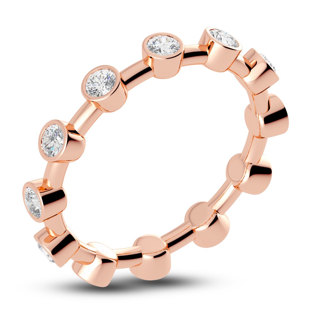 Juliette Maison Natural White Sapphire Ring 10K Rose Gold EMcX1Dpo Juliette Maison Natural White Sapphire Ring 10K Rose Gold EMcX1Dpo