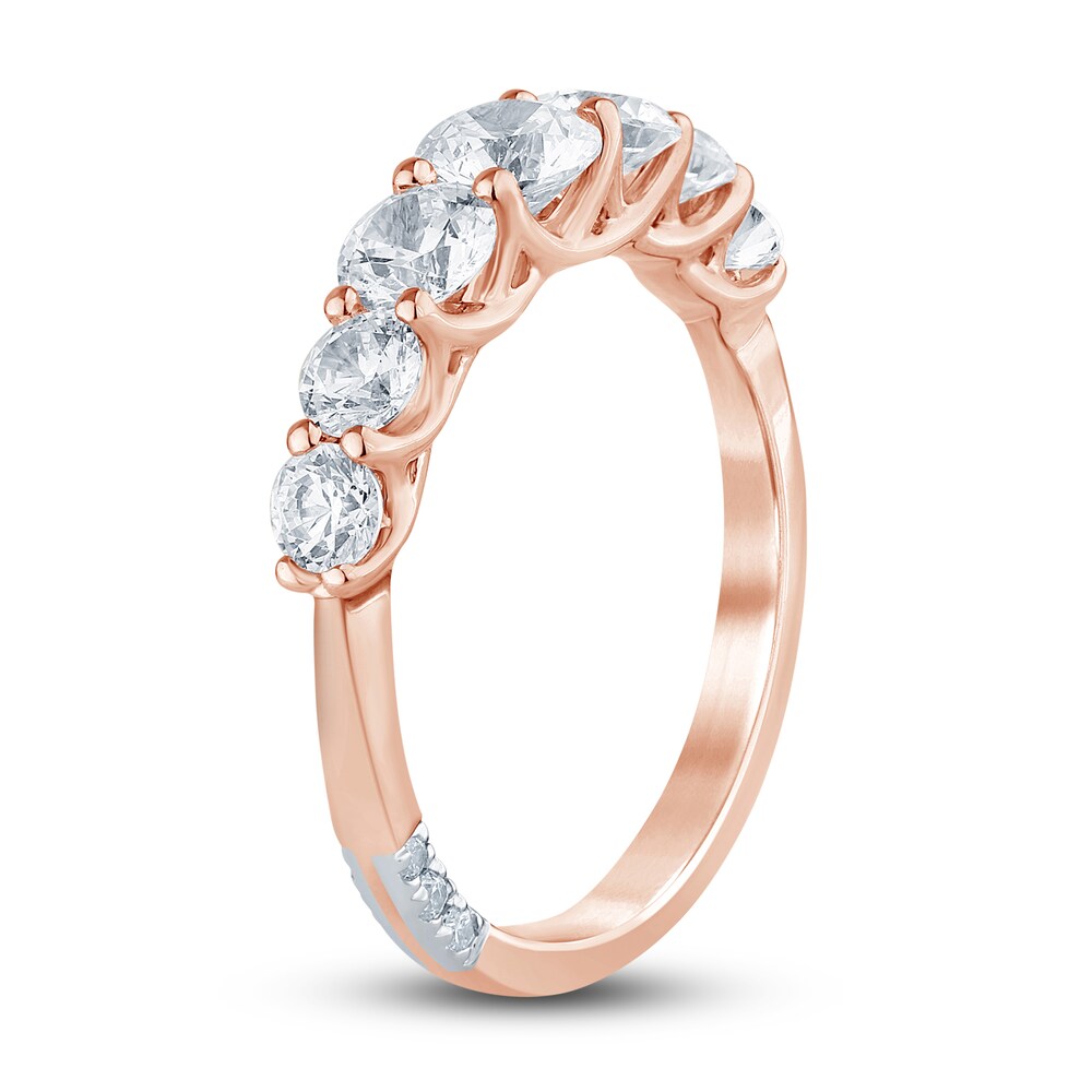 Pnina Tornai Lab-Created Diamond Anniversary Band 1-1/2 ct tw Round 14K Rose Gold EQeZr8BQ