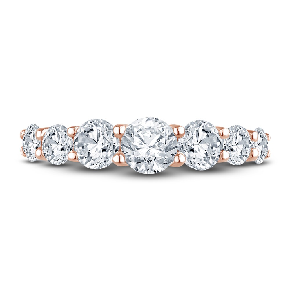 Pnina Tornai Lab-Created Diamond Anniversary Band 1-1/2 ct tw Round 14K Rose Gold EQeZr8BQ