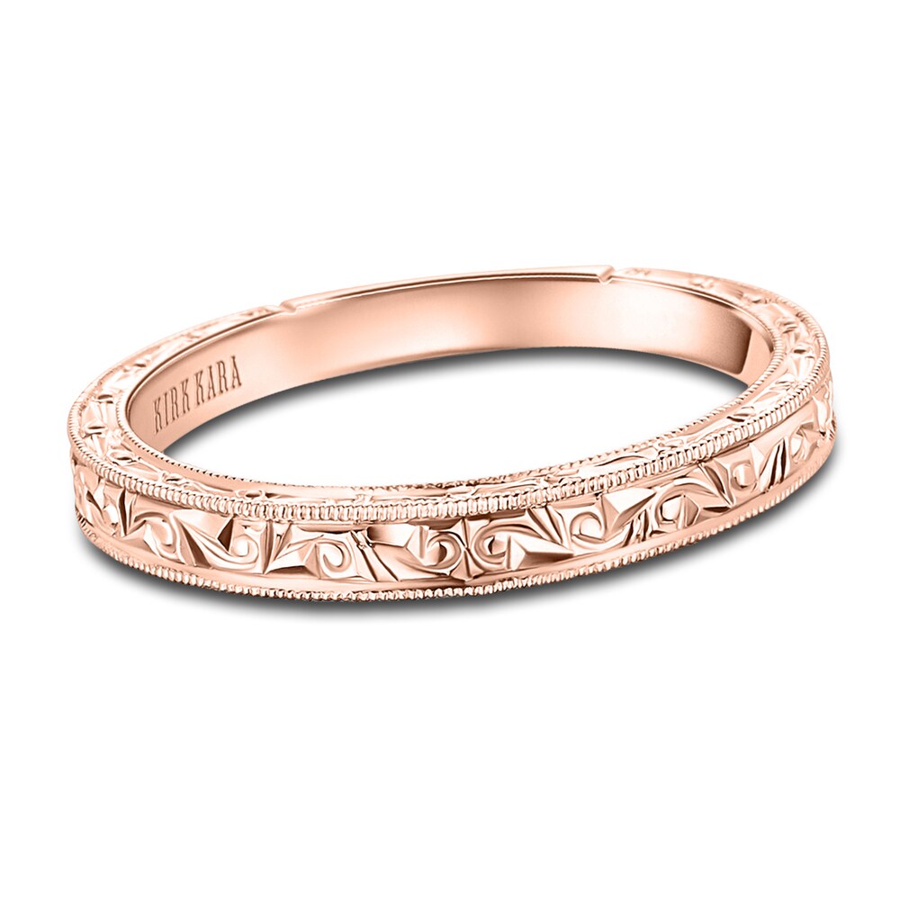 Kirk Kara Engraved Milgrain Wedding Band 18K Rose Gold EURf455q Kirk Kara Engraved Milgrain Wedding Band 18K Rose Gold EURf455q