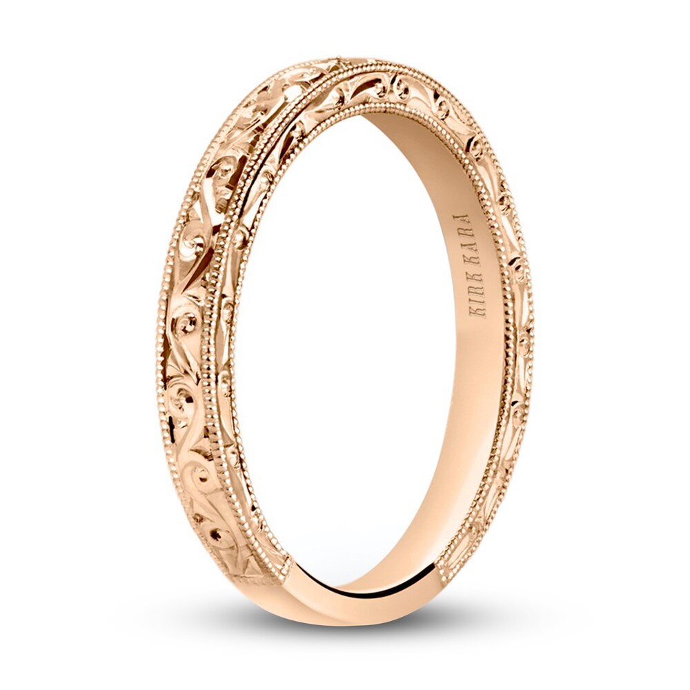 Kirk Kara Engraved Milgrain Wedding Band 18K Rose Gold EURf455q Kirk Kara Engraved Milgrain Wedding Band 18K Rose Gold EURf455q