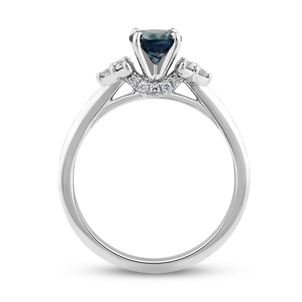 Montana Blue Natural Sapphire Ring 1/5 ct tw Diamonds 10K White Gold EaIUXErn Montana Blue Natural Sapphire Ring 1/5 ct tw Diamonds 10K White Gold EaIUXErn