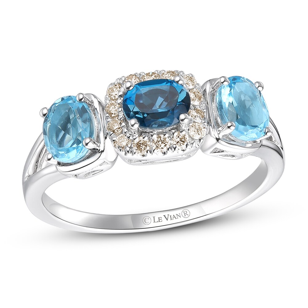 Le Vian Natural Topaz Ring 1/10 ct tw Diamonds 14K Vanilla Gold EbLBHexN Le Vian Natural Topaz Ring 1/10 ct tw Diamonds 14K Vanilla Gold EbLBHexN
