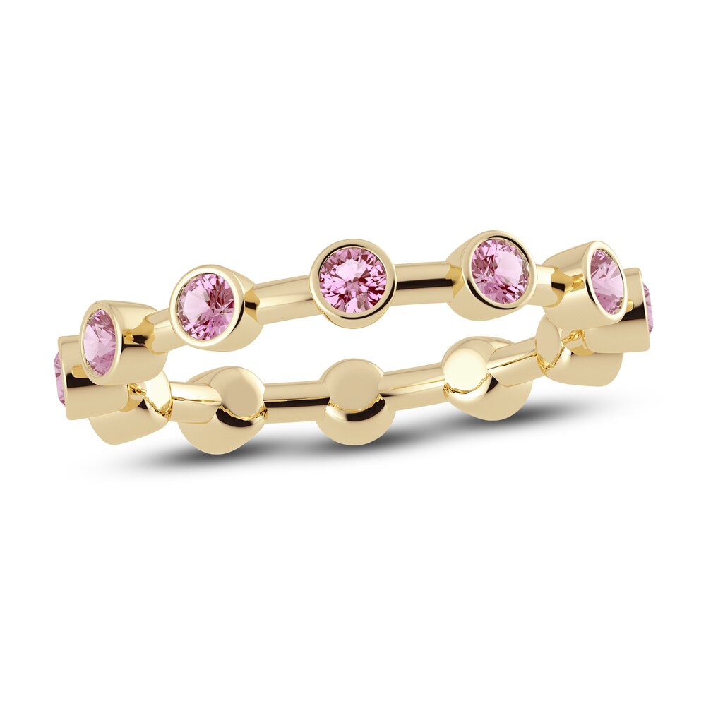 Juliette Maison Natural Pink Tourmaline Ring 10K Yellow Gold EgOoqPL8