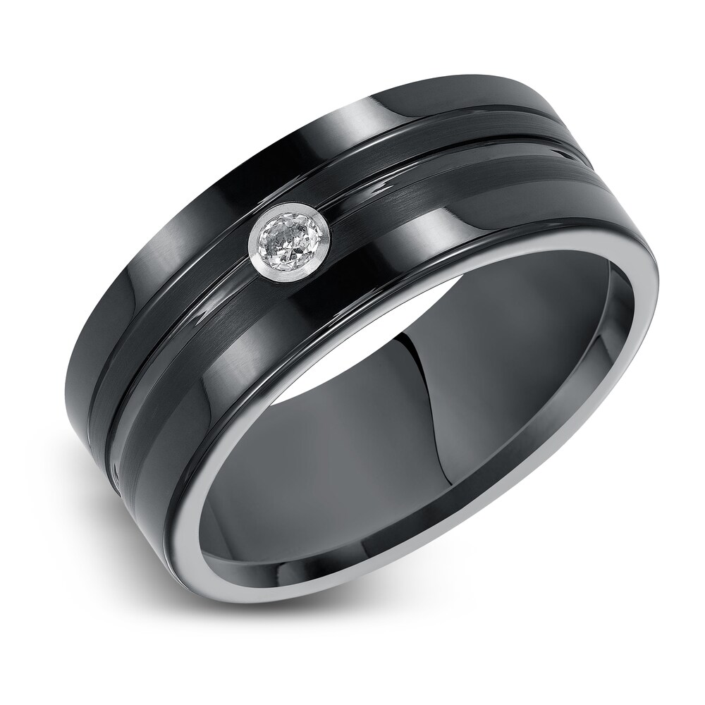Diamond Wedding Band 1/15 ct tw Round Black Tungsten EgzIp1vv Diamond Wedding Band 1/15 ct tw Round Black Tungsten EgzIp1vv