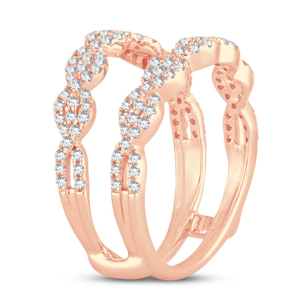 Diamond Enhancer Ring 5/8 ct tw Round 14K Rose Gold Emjbn751 Diamond Enhancer Ring 5/8 ct tw Round 14K Rose Gold Emjbn751