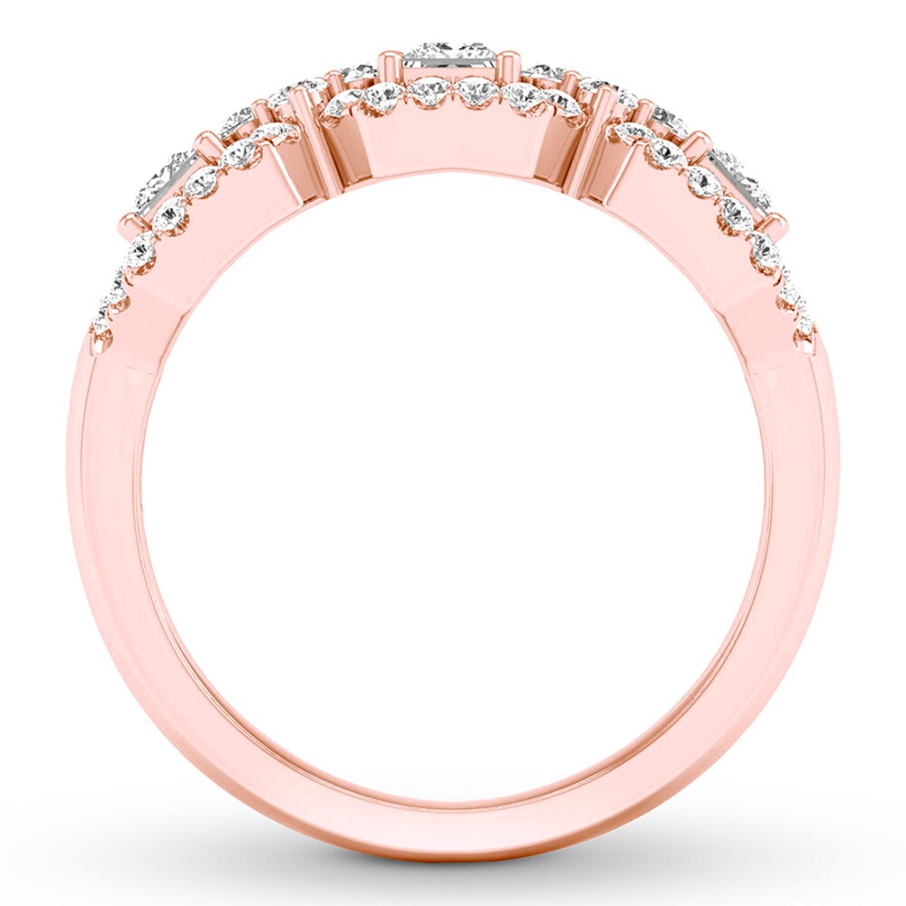 Diamond Anniversary Band 3/4 ct tw Princess/Round 14K Rose Gold EsprTMSn