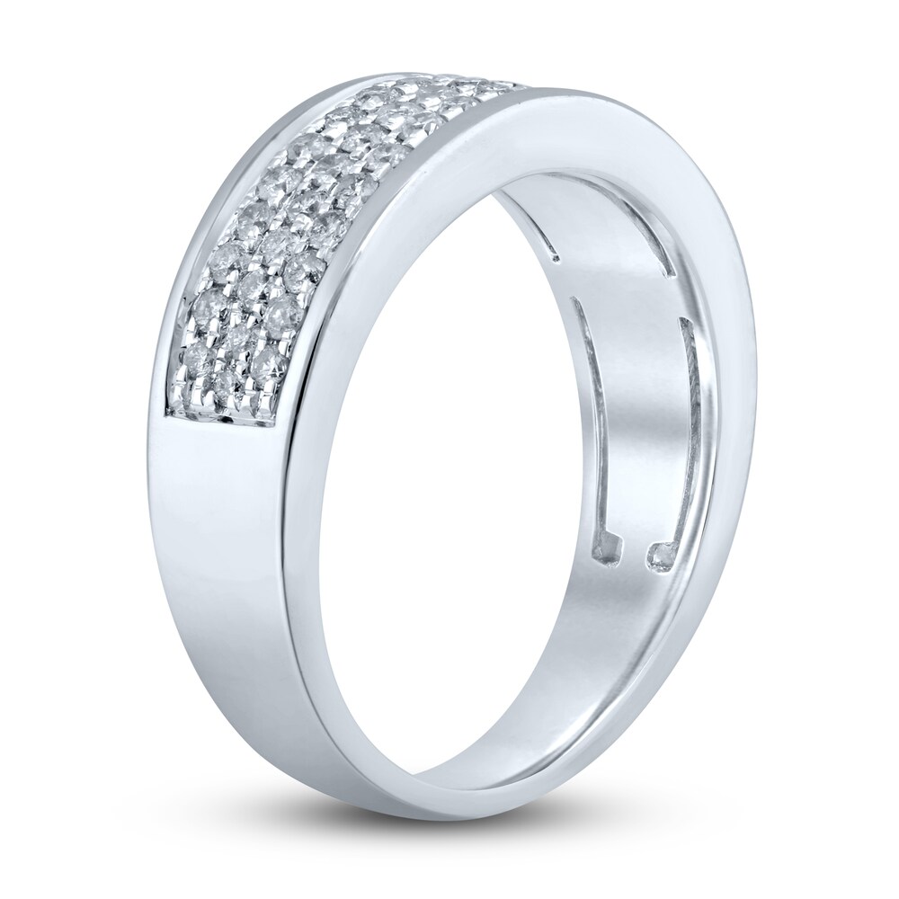 Men\'s Diamond Wedding Band 1 ct tw Round 10K White Gold Etc2XT7f Men\'s Diamond Wedding Band 1 ct tw Round 10K White Gold Etc2XT7f