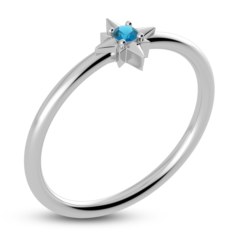 Juliette Maison Natural Blue Zircon Starburst Ring 10K White Gold EwCdAtvC Juliette Maison Natural Blue Zircon Starburst Ring 10K White Gold EwCdAtvC
