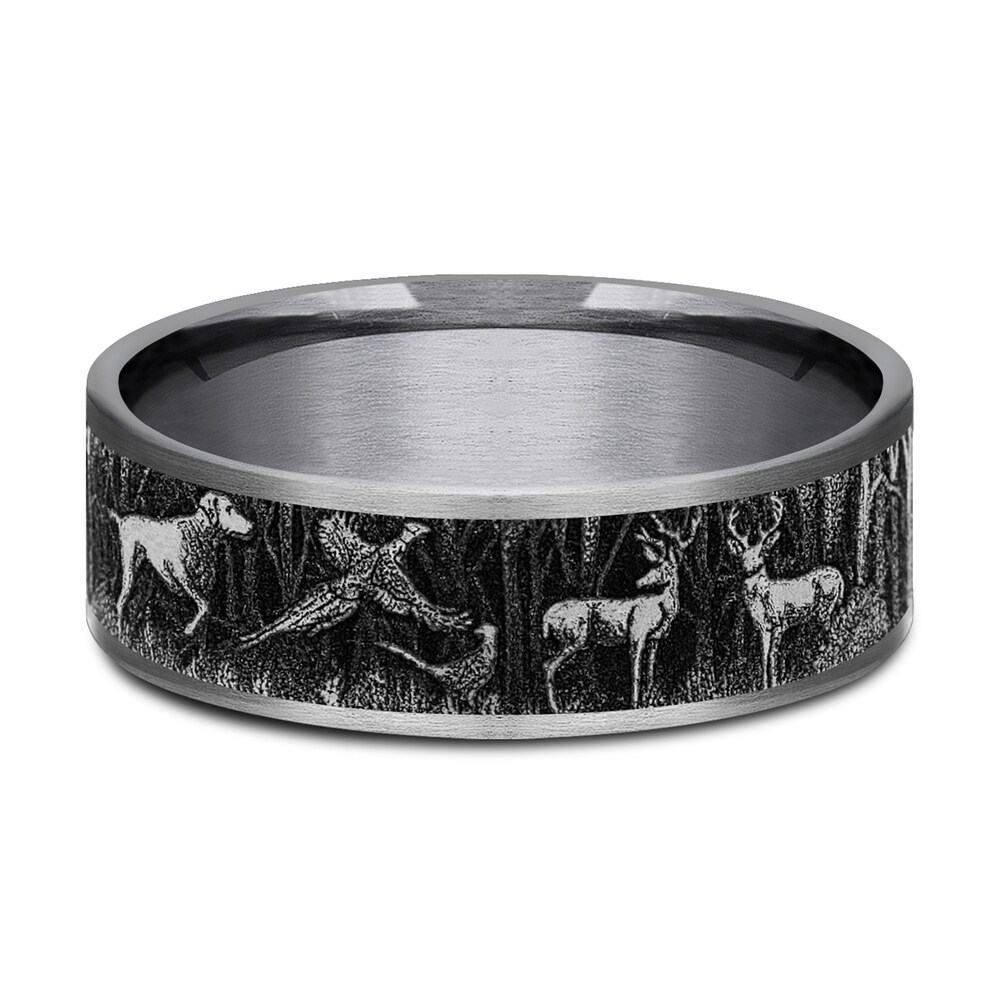Forest Wedding Band Tantalum 7.5mm EwoFAts4 Forest Wedding Band Tantalum 7.5mm EwoFAts4