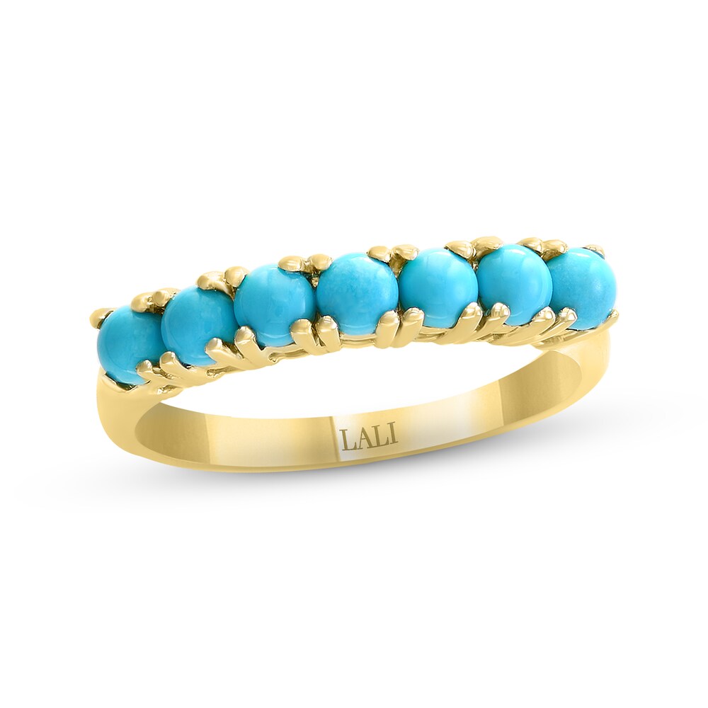 LALI Jewels Natural Turquoise Ring 14K Yellow Gold F3E3oexI LALI Jewels Natural Turquoise Ring 14K Yellow Gold F3E3oexI