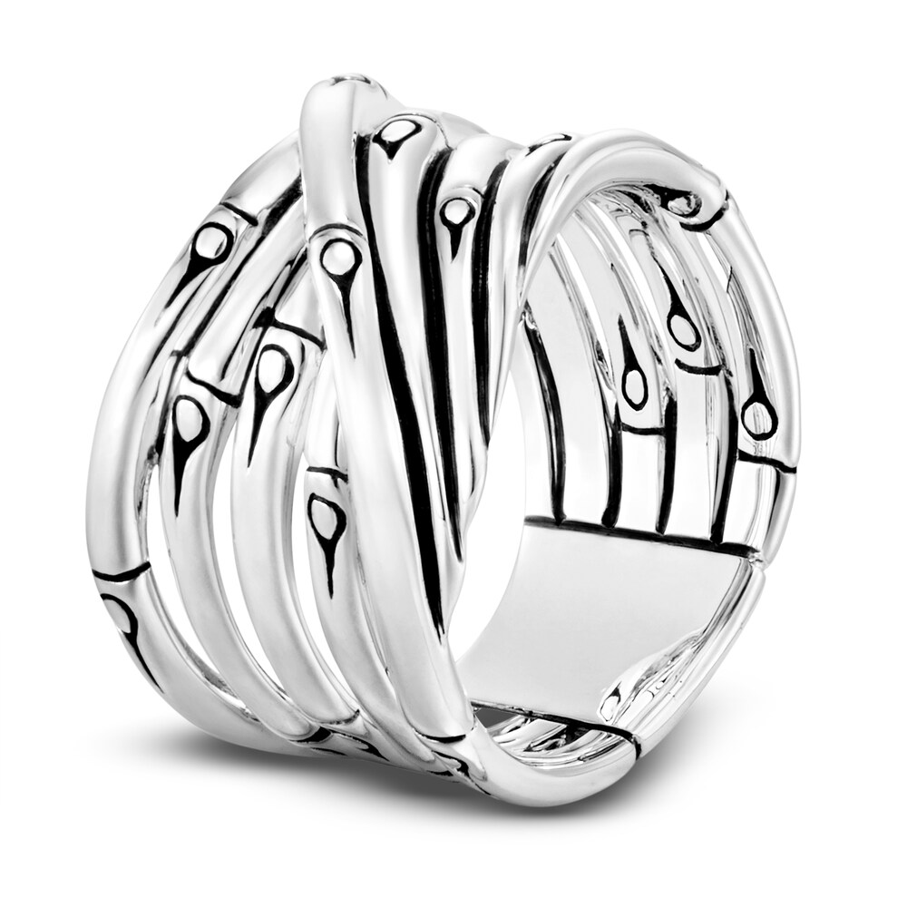 John Hardy Bamboo Overlap Ring Sterling Silver FB9dlKdQ John Hardy Bamboo Overlap Ring Sterling Silver FB9dlKdQ