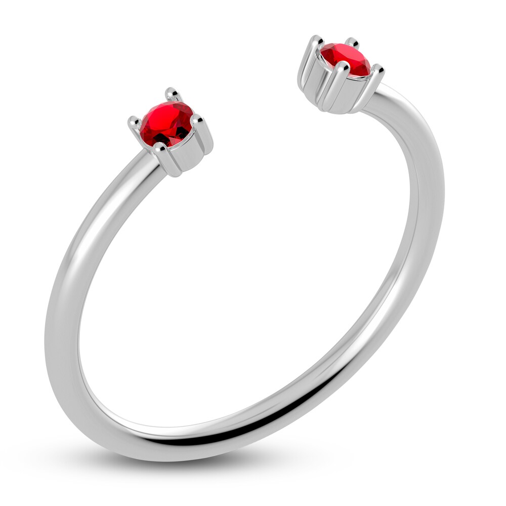 Juliette Maison Natural Ruby Cuff Ring 10K White Gold FHLmJ3XG Juliette Maison Natural Ruby Cuff Ring 10K White Gold FHLmJ3XG