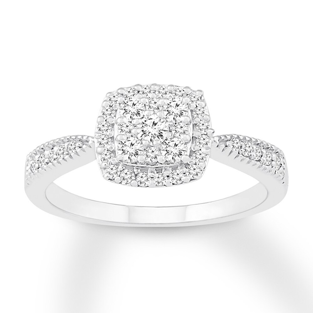 Diamond Ring 3/8 ct tw Round 10K White Gold FQ4MqwIo Diamond Ring 3/8 ct tw Round 10K White Gold FQ4MqwIo