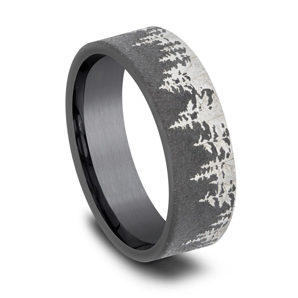 Tree Wedding Band Black Tantalum 8.0mm FhTTrGGM Tree Wedding Band Black Tantalum 8.0mm FhTTrGGM