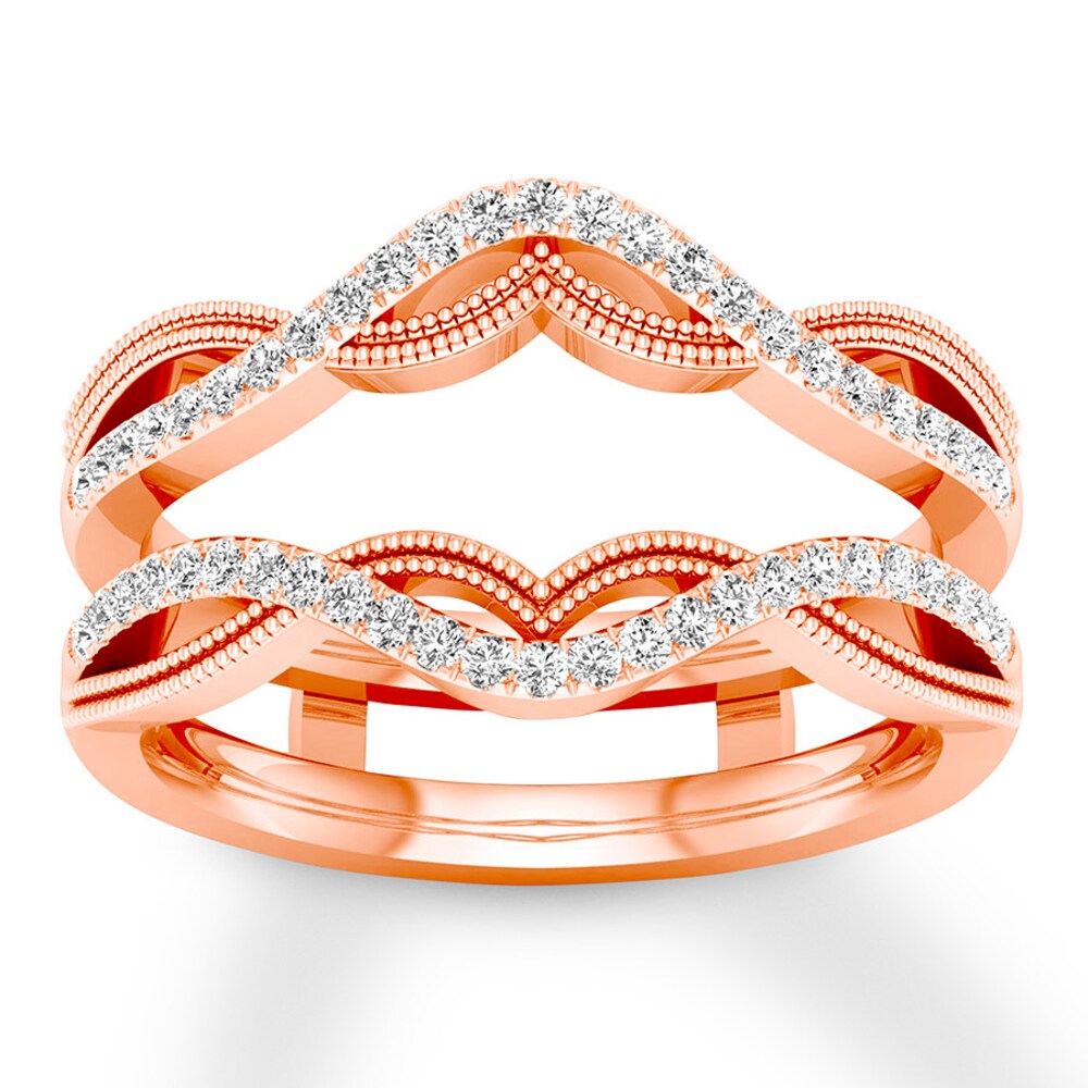 Diamond Enhancer Ring 1/4 ct tw Round-cut 14K Rose Gold Fn78fsIS Diamond Enhancer Ring 1/4 ct tw Round-cut 14K Rose Gold Fn78fsIS