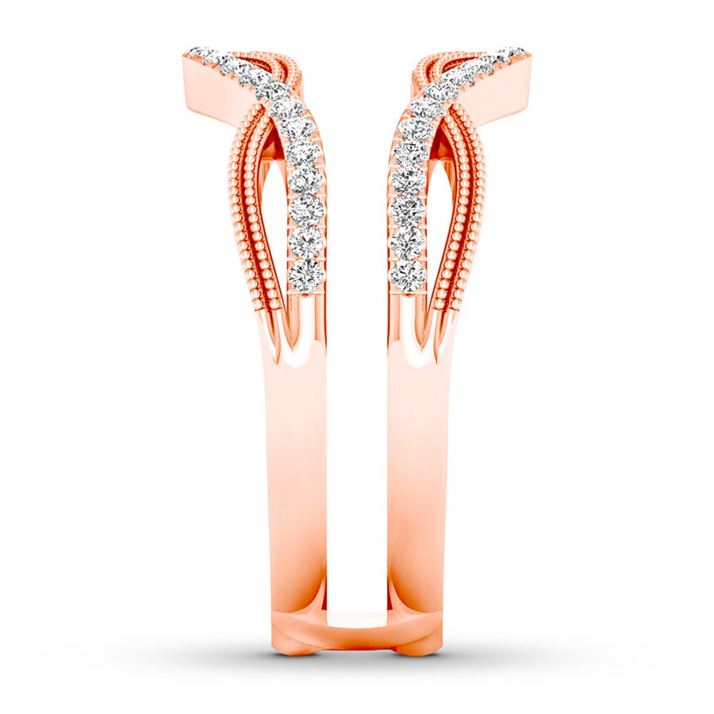 Diamond Enhancer Ring 1/4 ct tw Round-cut 14K Rose Gold Fn78fsIS Diamond Enhancer Ring 1/4 ct tw Round-cut 14K Rose Gold Fn78fsIS