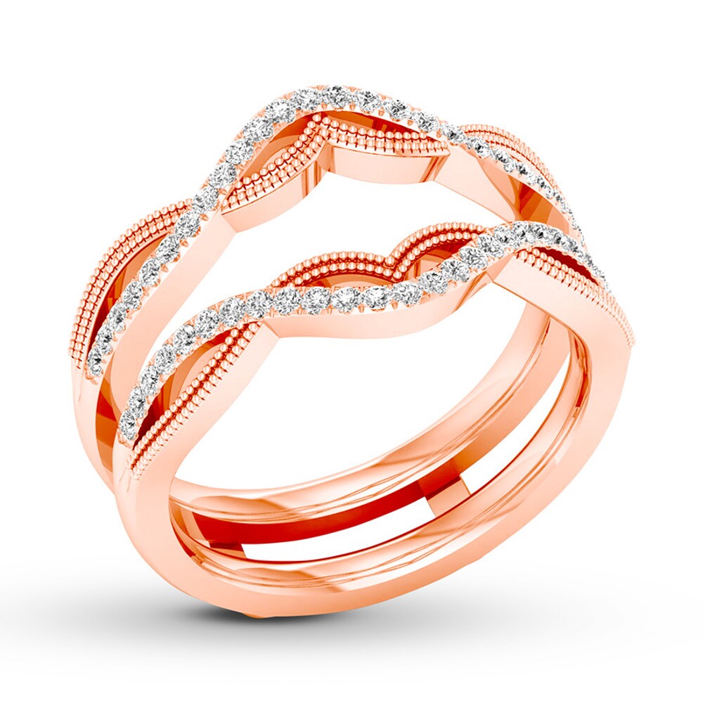 Diamond Enhancer Ring 1/4 ct tw Round-cut 14K Rose Gold Fn78fsIS Diamond Enhancer Ring 1/4 ct tw Round-cut 14K Rose Gold Fn78fsIS