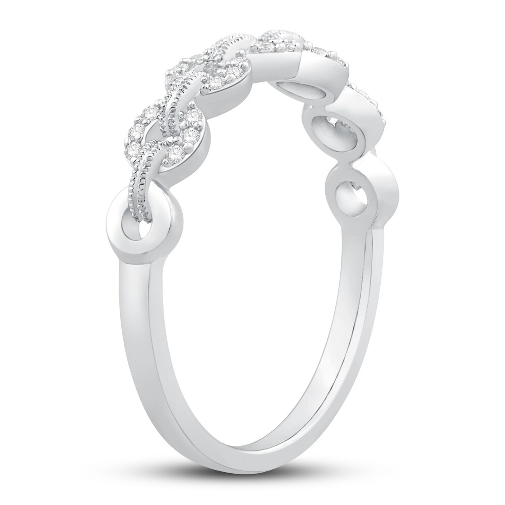 Diamond Anniversary Ring 1/8 ct tw Round 10K White Gold FvD70kho Diamond Anniversary Ring 1/8 ct tw Round 10K White Gold FvD70kho