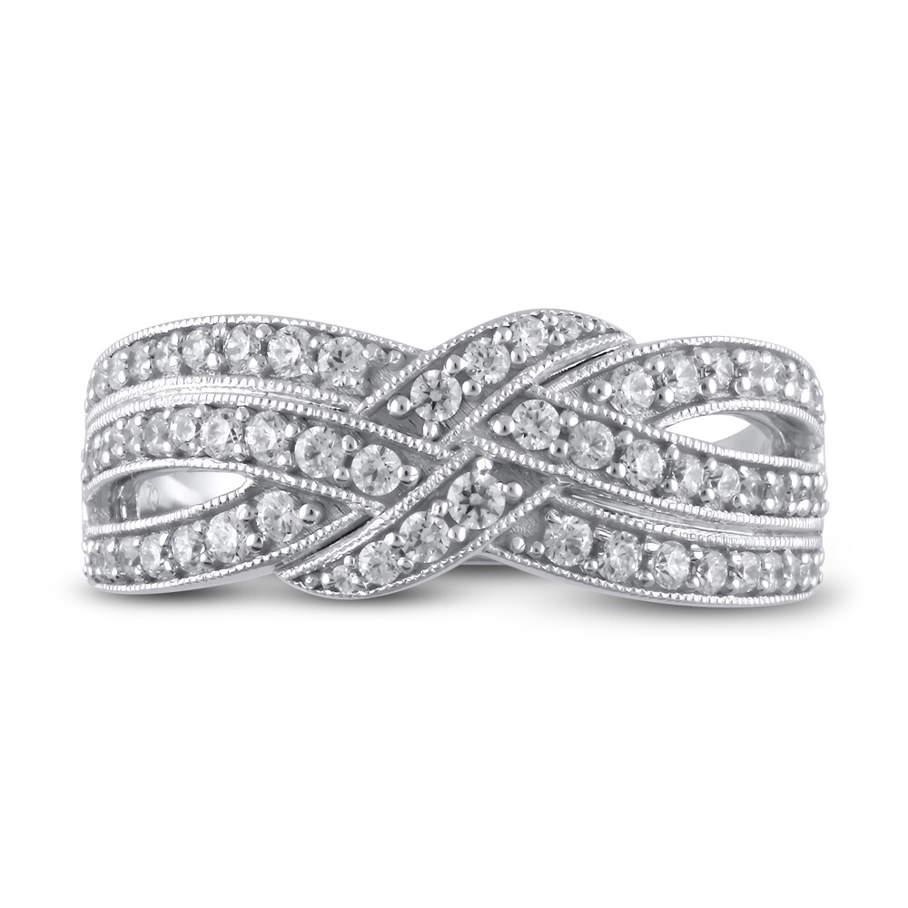 Diamond Anniversary Ring 1/2 ct tw Round 14K White Gold G4IESfO7 Diamond Anniversary Ring 1/2 ct tw Round 14K White Gold G4IESfO7