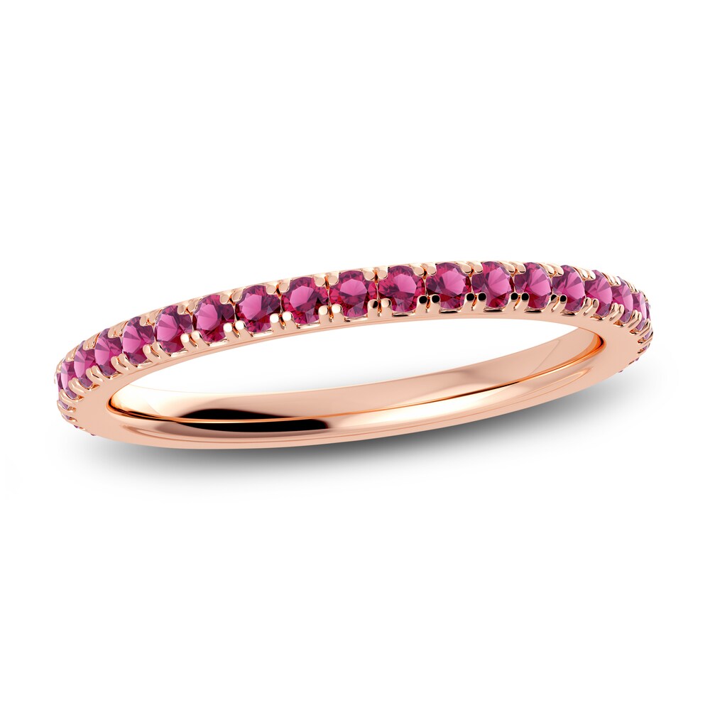 Juliette Maison Natural Rhodalite Garnet Eternity Ring 10K Rose Gold GDKNegGh Juliette Maison Natural Rhodalite Garnet Eternity Ring 10K Rose Gold GDKNegGh