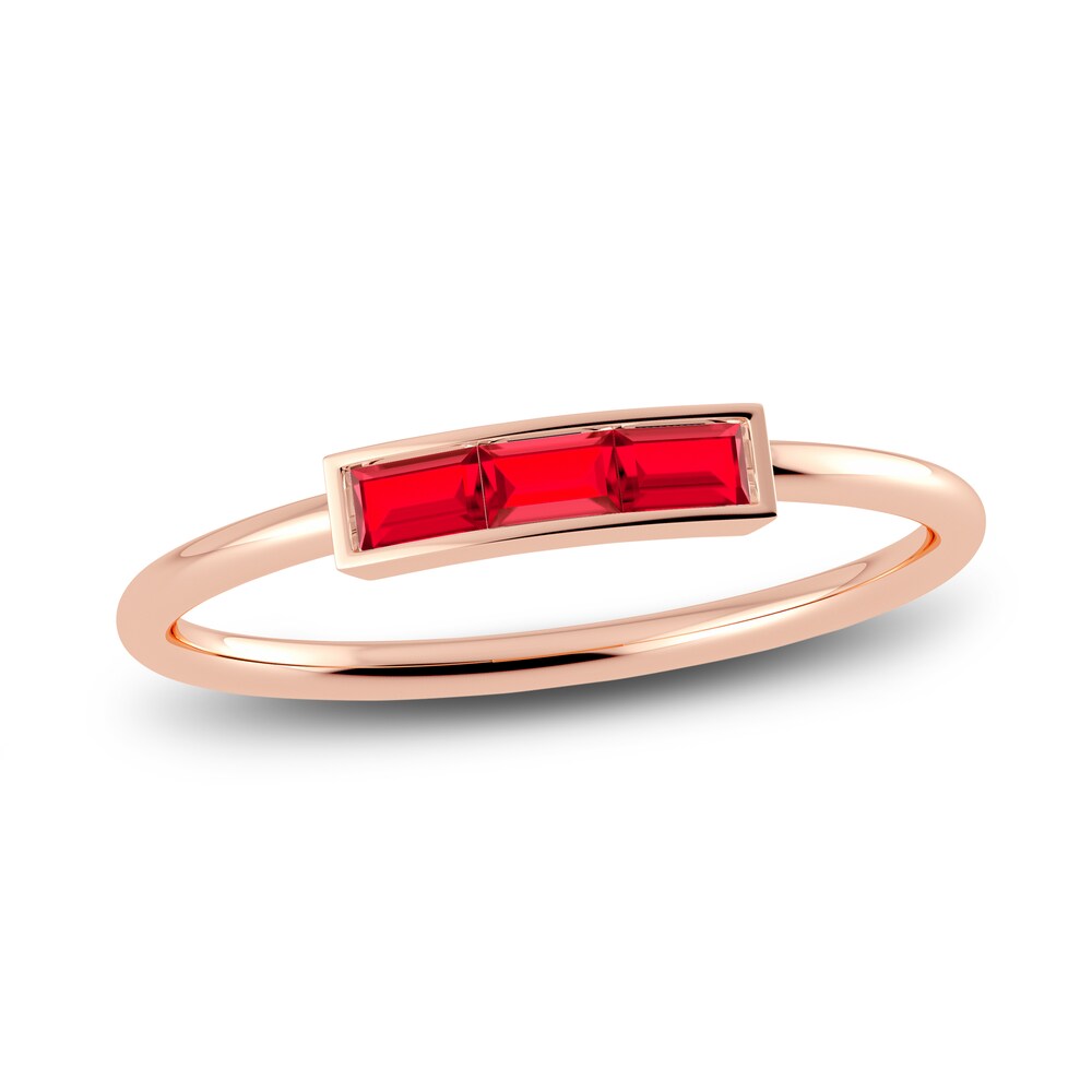 Juliette Maison Natural Ruby Baguette Bar Ring 10K Rose Gold GEQRchaX Juliette Maison Natural Ruby Baguette Bar Ring 10K Rose Gold GEQRchaX