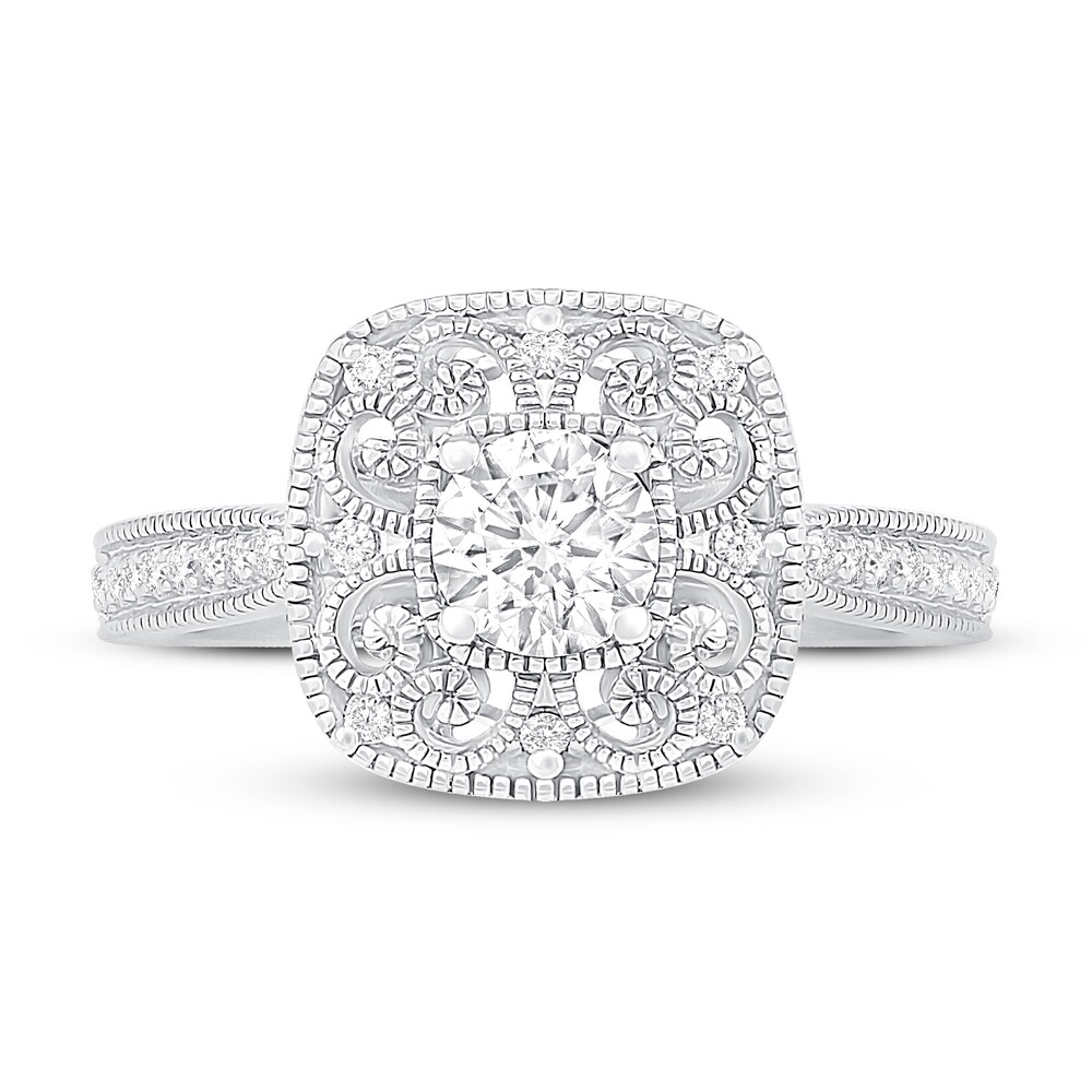 Diamond Ring 1/2 ct tw Round 14K White Gold GITnkbKY Diamond Ring 1/2 ct tw Round 14K White Gold GITnkbKY