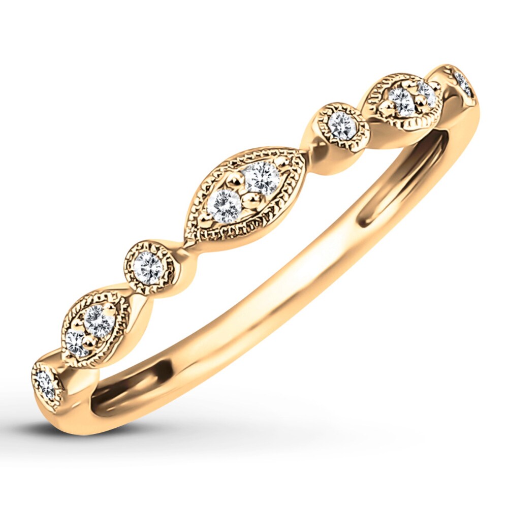Diamond Anniversary Band 1/10 ct tw Round-cut 10K Yellow Gold GRGqJ8m9 Diamond Anniversary Band 1/10 ct tw Round-cut 10K Yellow Gold GRGqJ8m9