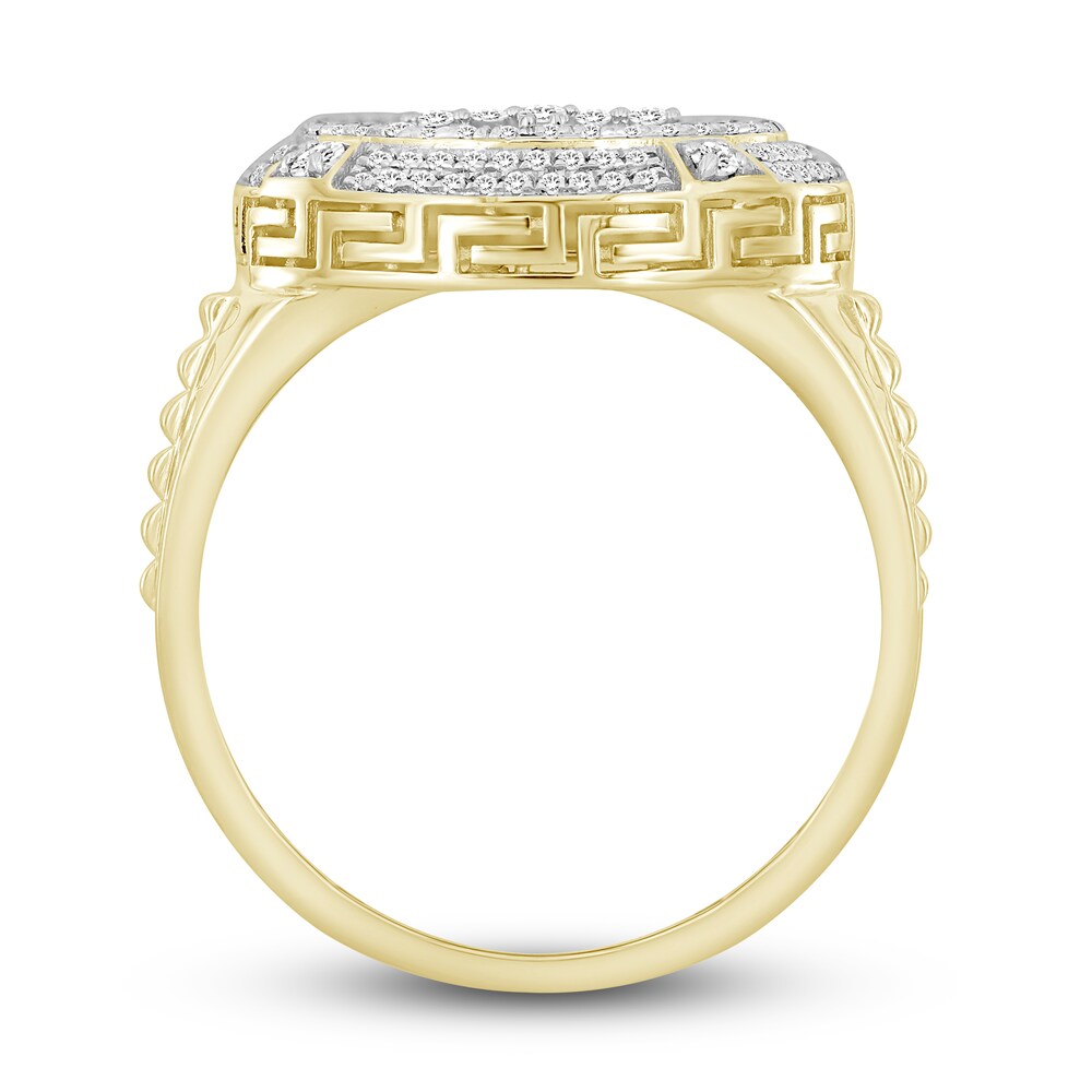 Men\'s Diamond Cross Ring 1/2 ct tw Round 10K Yellow Gold Ge2m2sb3 Men\'s Diamond Cross Ring 1/2 ct tw Round 10K Yellow Gold Ge2m2sb3