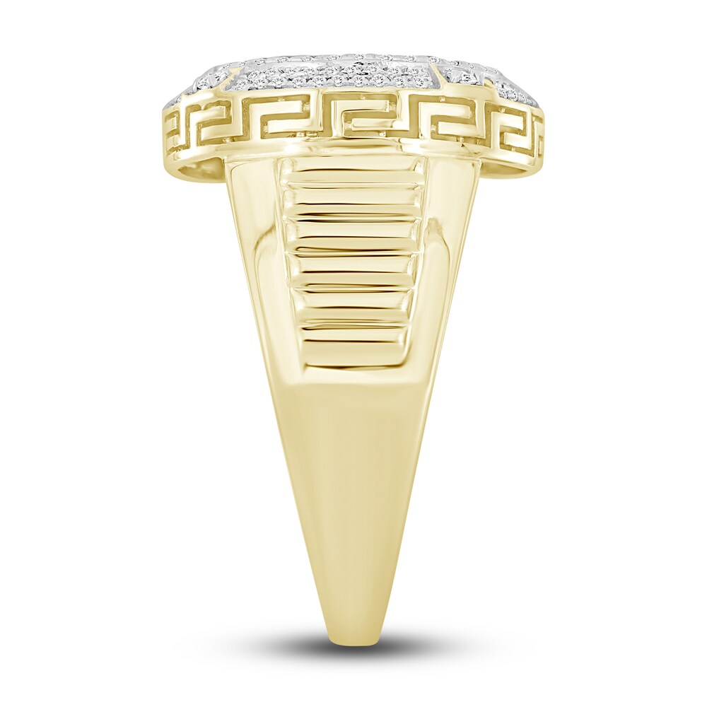 Men\'s Diamond Cross Ring 1/2 ct tw Round 10K Yellow Gold Ge2m2sb3 Men\'s Diamond Cross Ring 1/2 ct tw Round 10K Yellow Gold Ge2m2sb3