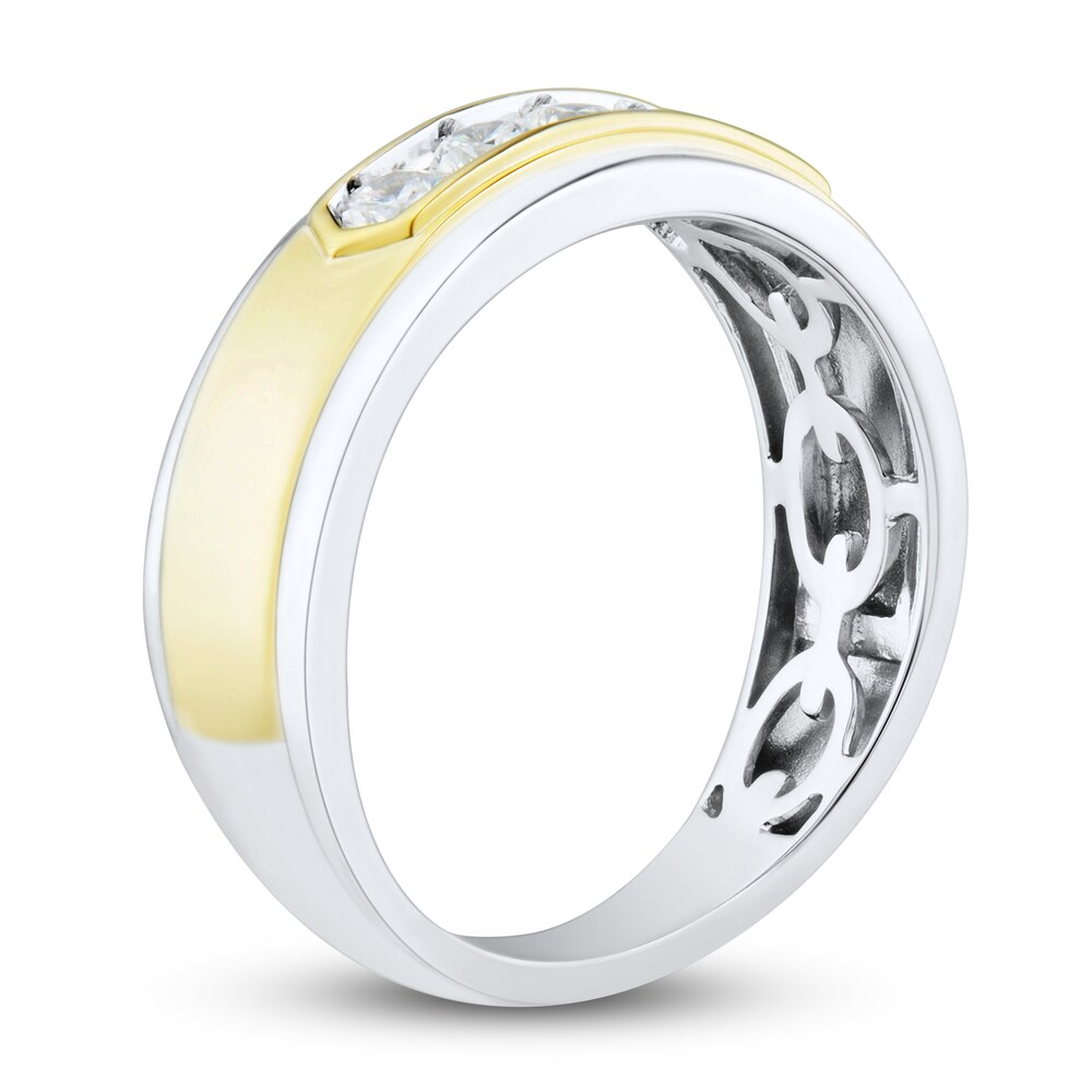 Men\'s Diamond Wedding Band 1/2 ct tw Round 14K Two-Tone Gold GfvqhChu Men\'s Diamond Wedding Band 1/2 ct tw Round 14K Two-Tone Gold GfvqhChu