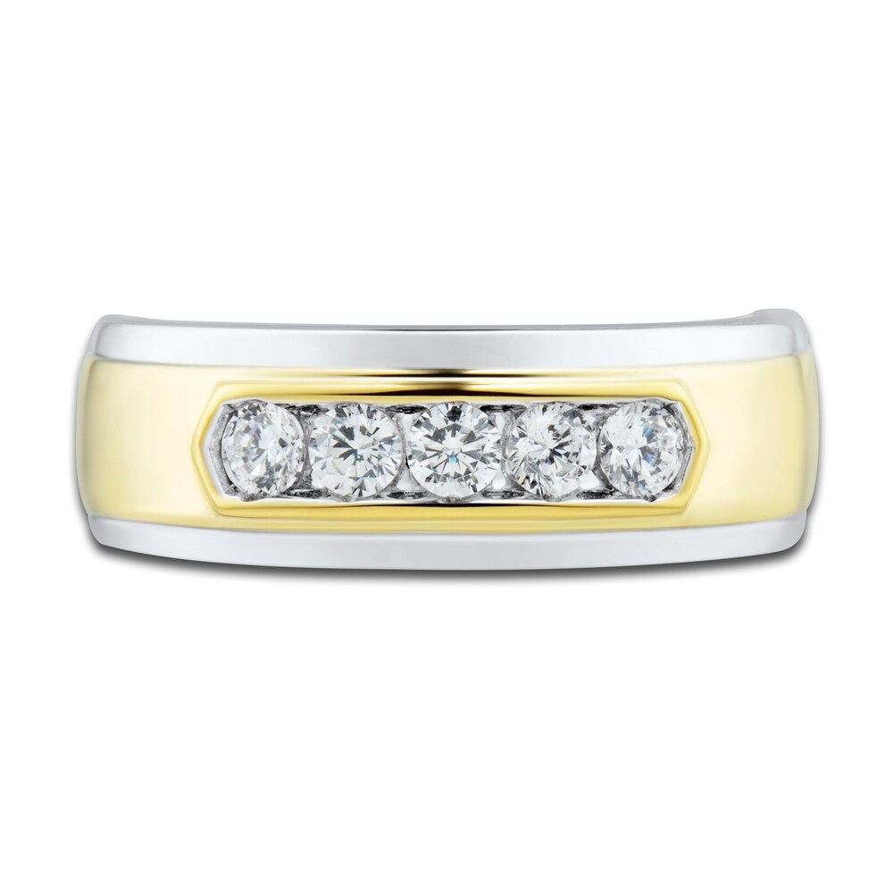 Men\'s Diamond Wedding Band 1/2 ct tw Round 14K Two-Tone Gold GfvqhChu Men\'s Diamond Wedding Band 1/2 ct tw Round 14K Two-Tone Gold GfvqhChu
