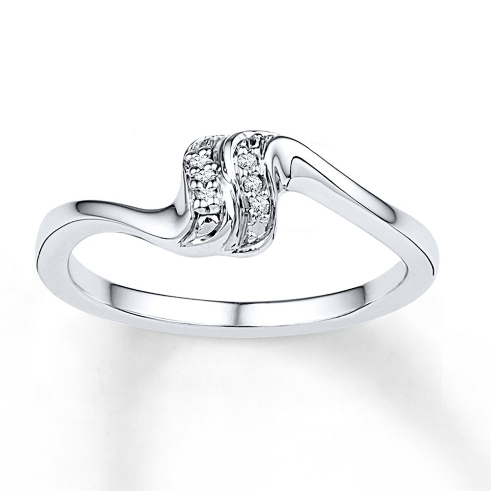 Midi Ring Diamond Accents Sterling Silver GrVZcSYo Midi Ring Diamond Accents Sterling Silver GrVZcSYo