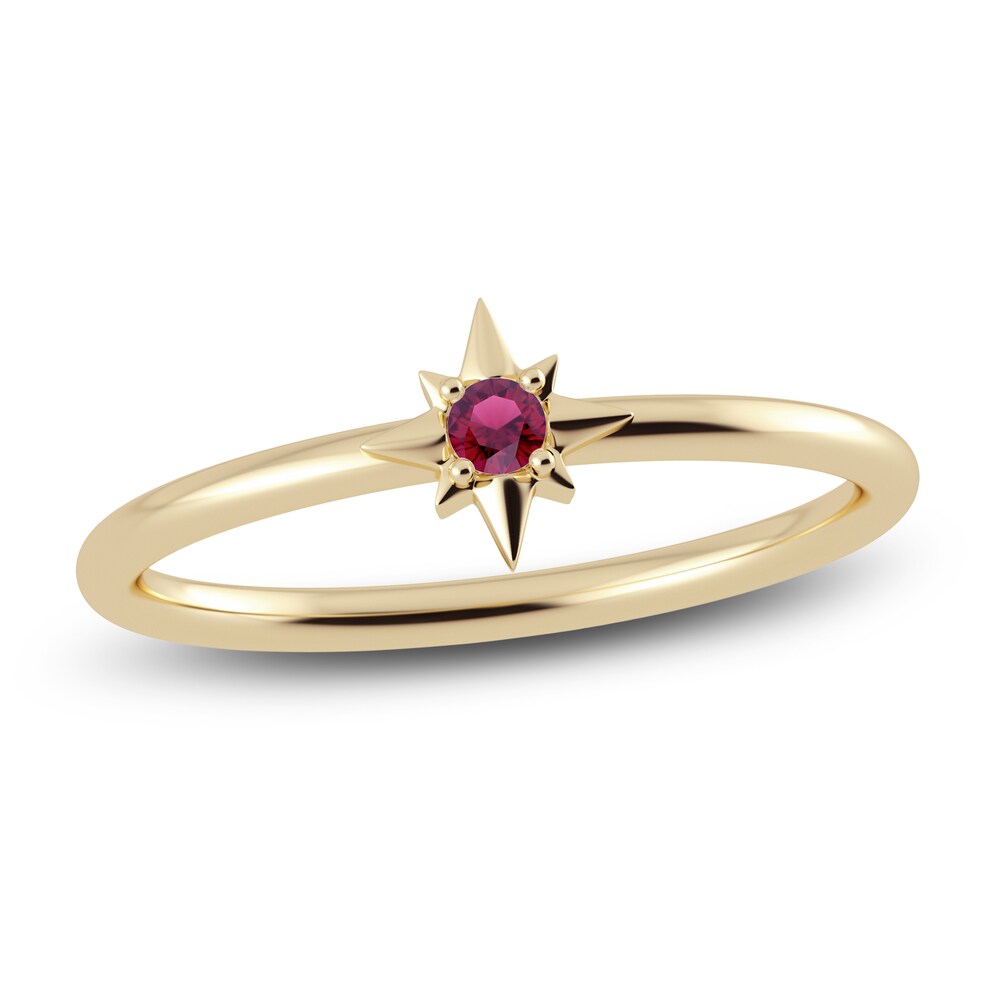 Juliette Maison Natural Rhodalite Garnet Starburst Ring 10K Yellow Gold H5dBnRhN