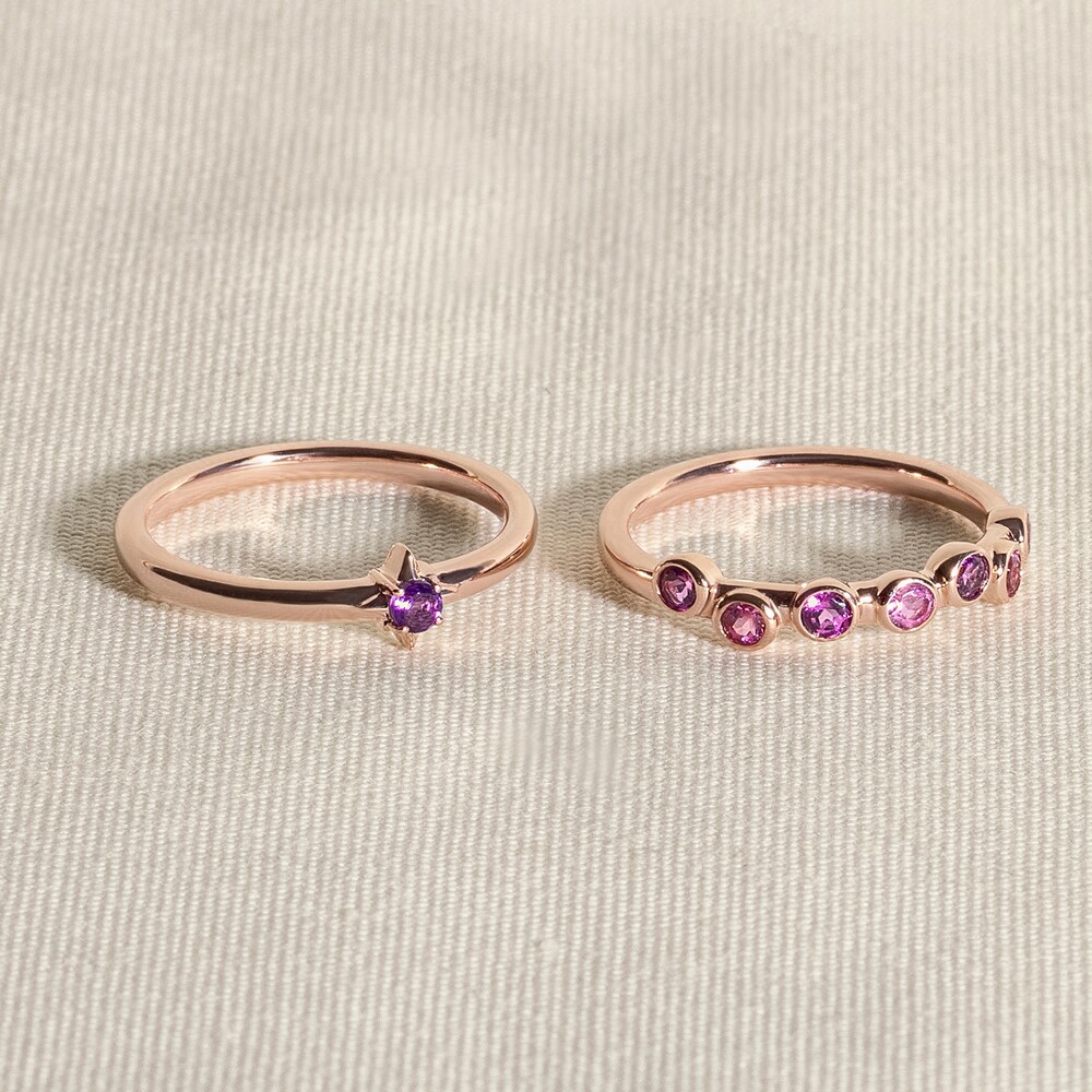 Juliette Maison Natural Rhodalite Garnet Starburst Ring 10K Yellow Gold H5dBnRhN