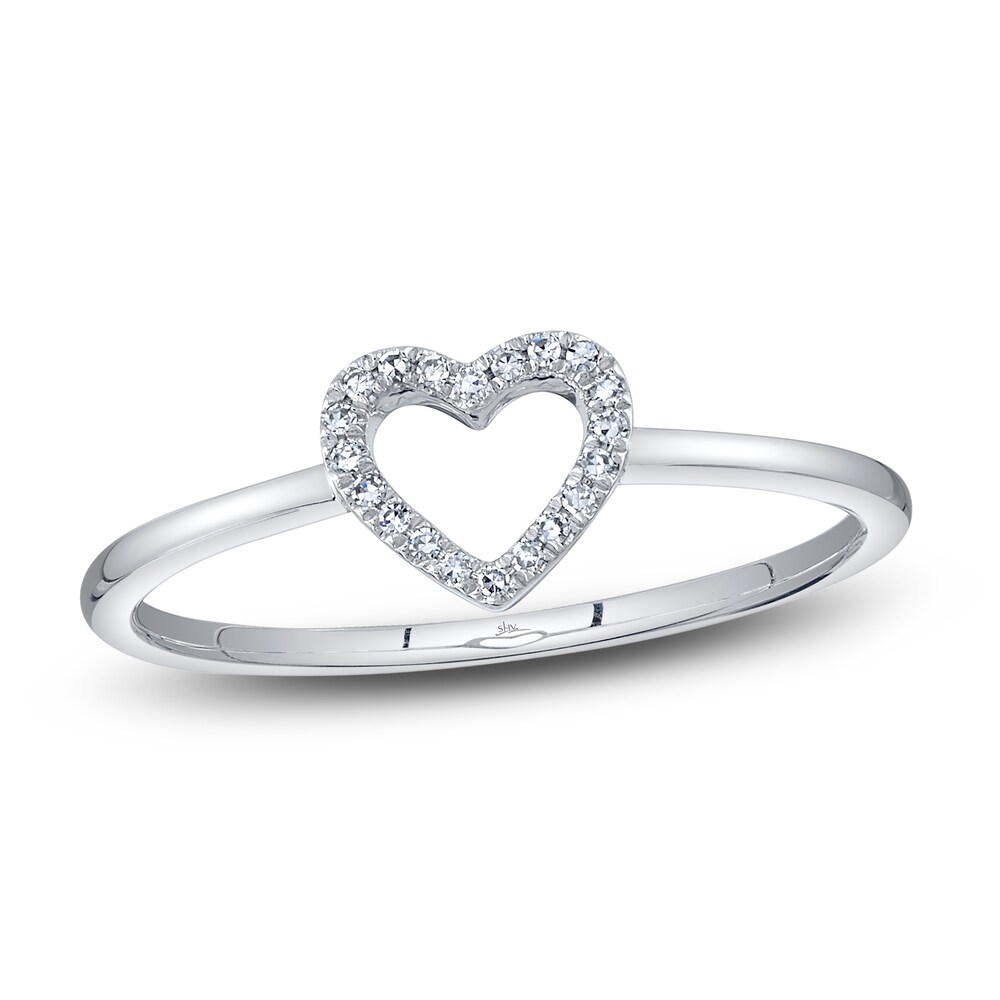 Shy Creation Diamond Accent Heart Ring Round 14K White Gold SC22005658 H96CoR9J Shy Creation Diamond Accent Heart Ring Round 14K White Gold SC22005658 H96CoR9J
