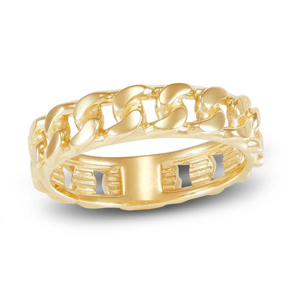Men's Curb Ring 14K Yellow Gold HCek8vAq Men's Curb Ring 14K Yellow Gold HCek8vAq