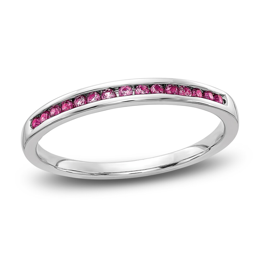 Lab-Created Pink Sapphire Ring 14K White Gold HDOsA2Hm Lab-Created Pink Sapphire Ring 14K White Gold HDOsA2Hm