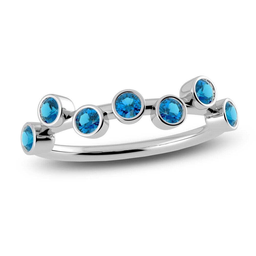 Juliette Maison Natural Blue Zircon Ring 10K White Gold HM25izLR Juliette Maison Natural Blue Zircon Ring 10K White Gold HM25izLR