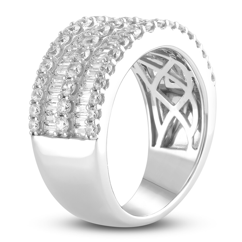 Diamond Anniversary Band 2 ct tw Round/Baguette 14K White Gold HMn2hGd7 Diamond Anniversary Band 2 ct tw Round/Baguette 14K White Gold HMn2hGd7